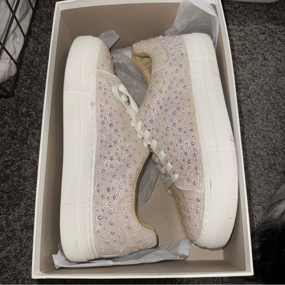 Betsy Johnson pearl & sparkle sneakers